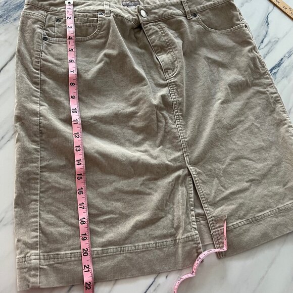 Plus size J JILL tan corduroy skirt size 18 - Picture 6 of 12